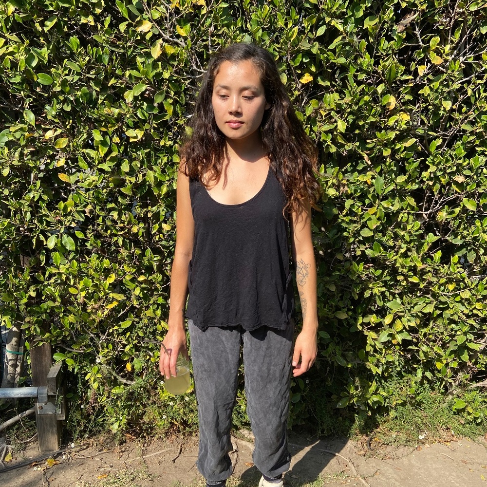 -Velvet- Tank Top Black